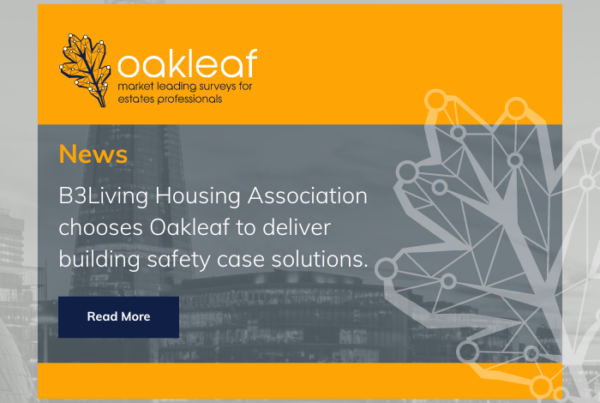 Tile introducing story: B3Living Housing Association chooses Oakleaf Surveying to deliver their building safety case solutions